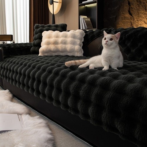 Thick faux fur sofa - faux,